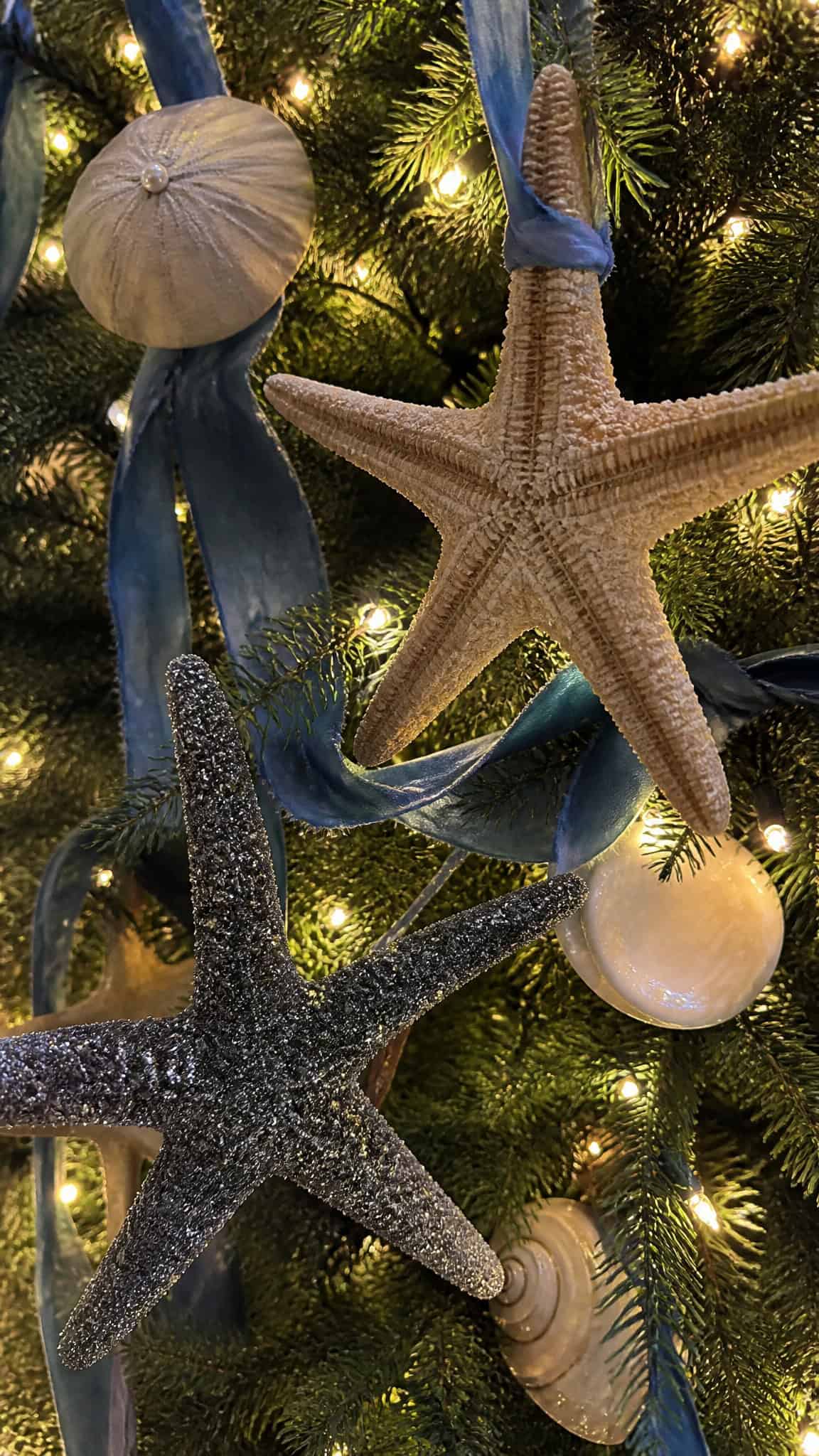 Starfish Ornaments in Natural and Glittery Finishes
