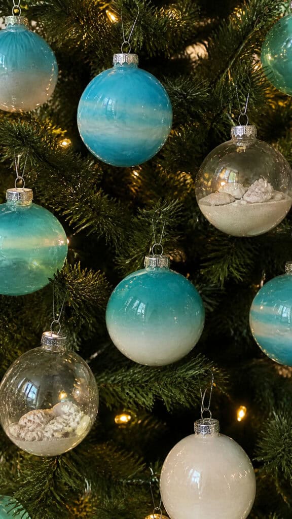 Ocean-Inspired Glass Ball Ornaments