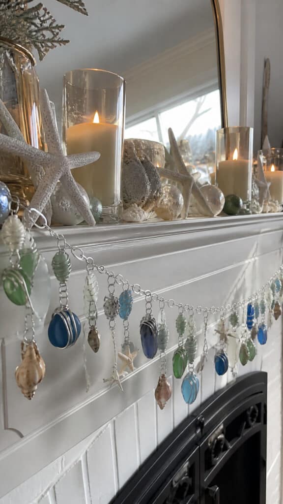 Creating a Beach Glass Garland for Coastal Christmas Charm