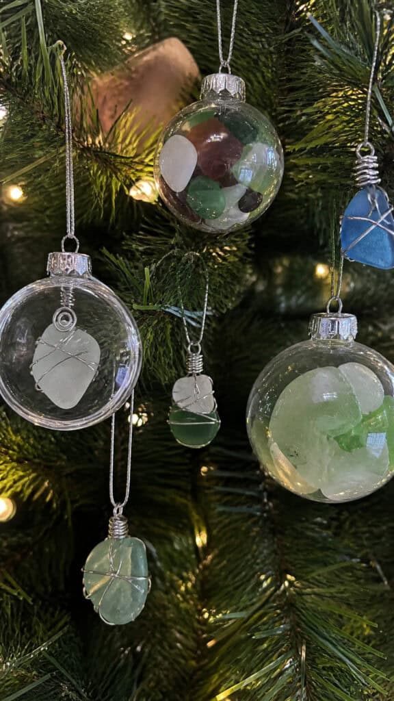 DIY Beach Glass Ornaments for Your Christmas Tree