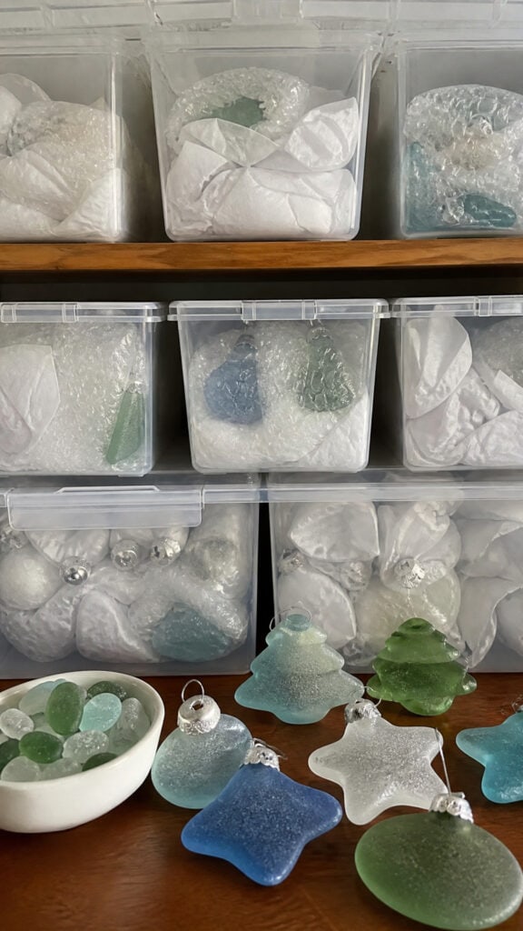 Preserving and Storing Your Beach Glass Christmas Creations