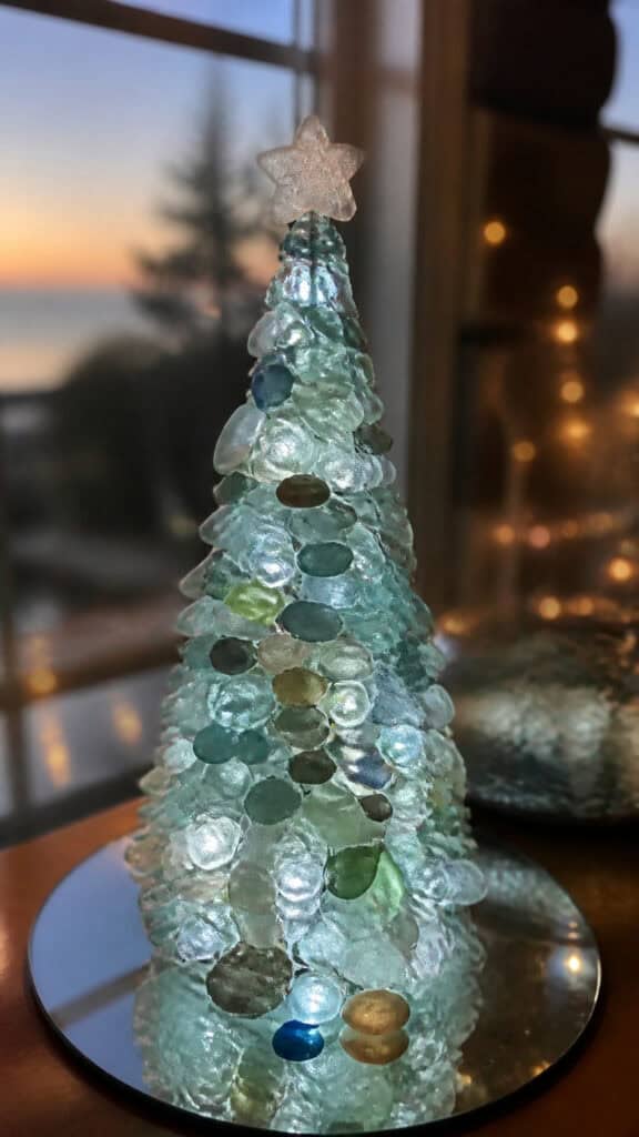 Lighting Your Beach Glass Christmas Tree for Maximum Sparkle