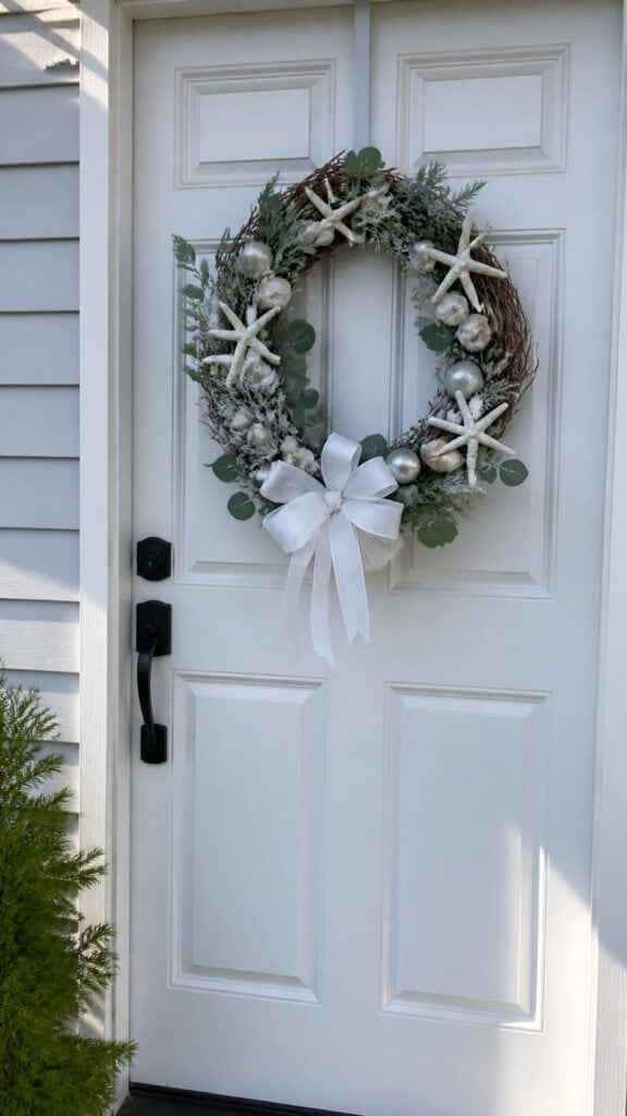 Beachy Christmas Wreath For Your Front Door