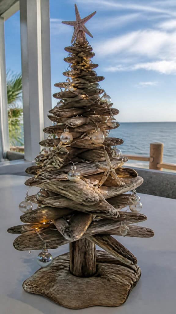 Driftwood Christmas Tree Centerpiece