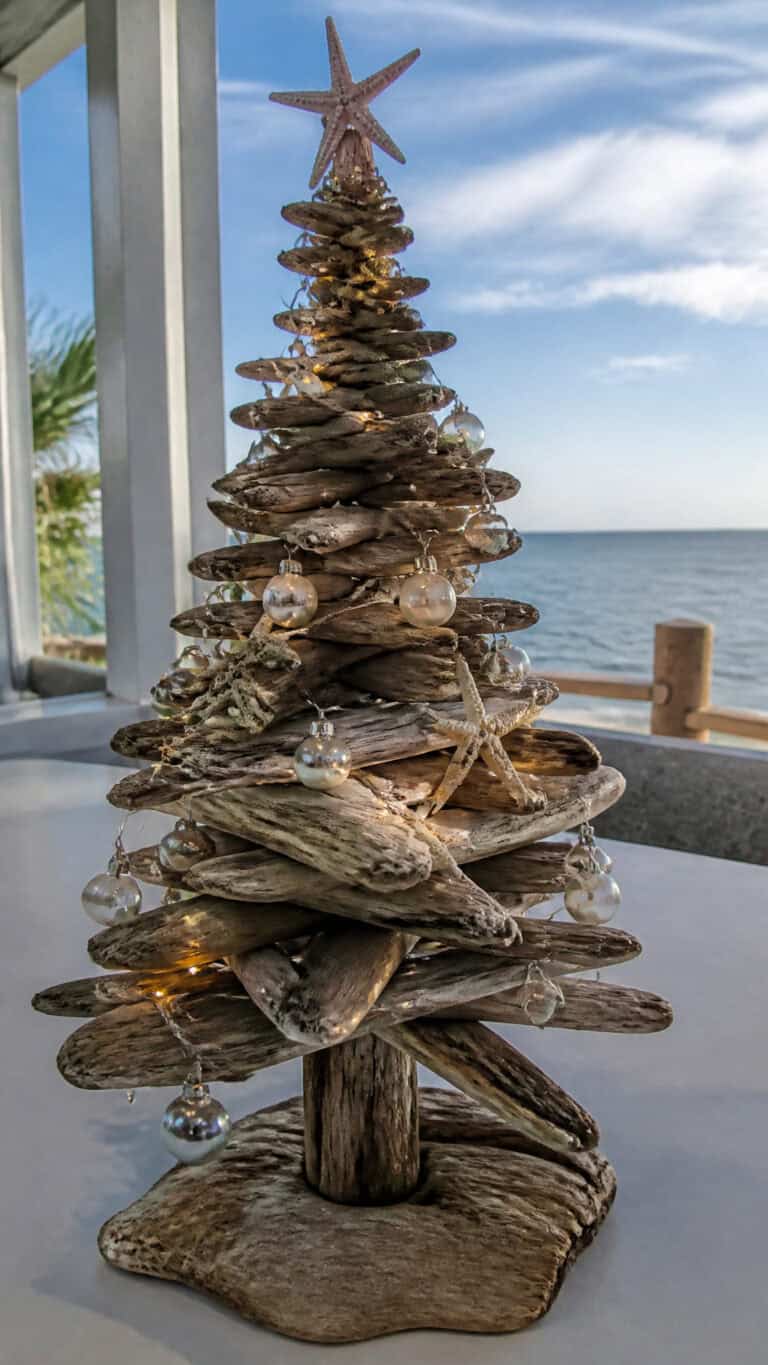 Driftwood Christmas Tree Centerpiece