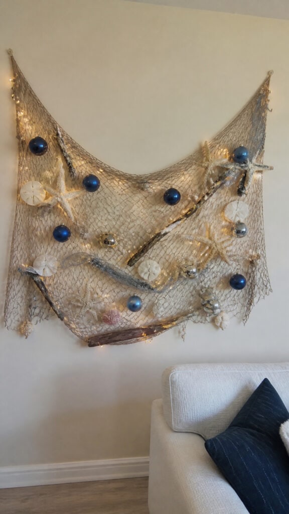 Fishing Net Wall Display With Ornaments