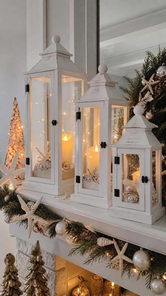 Lanterns Filled With Beach Treasures
