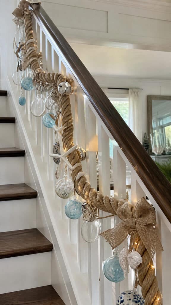 Nautical Rope Garland With Coastal Ornaments