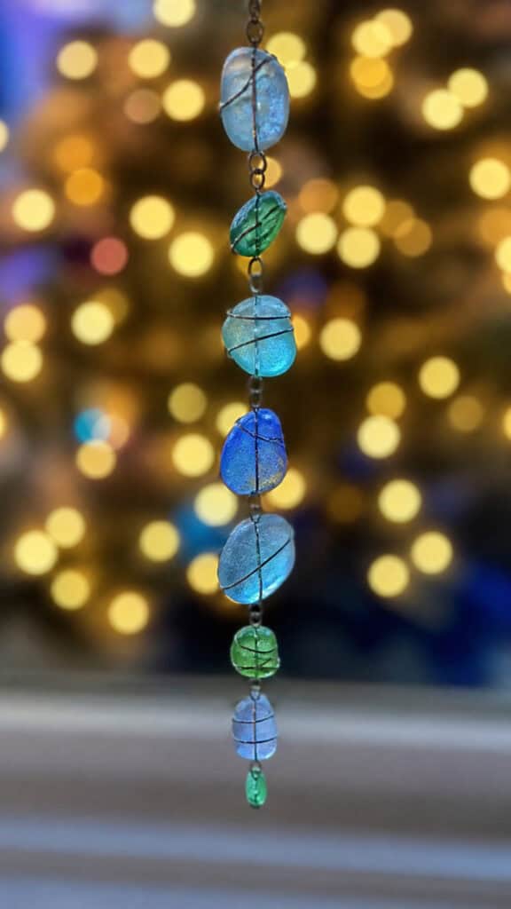 Beach Glass Icicle Ornaments