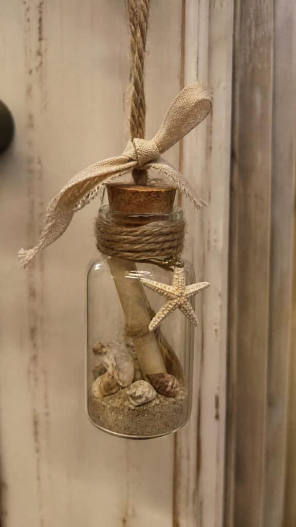 Coastal Message in a Bottle Ornaments