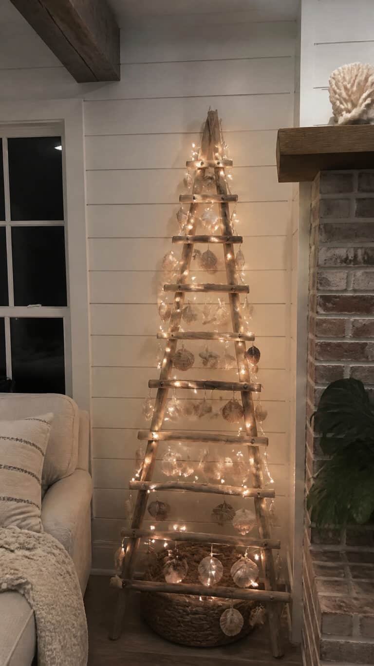 Driftwood Ladder Christmas Tree