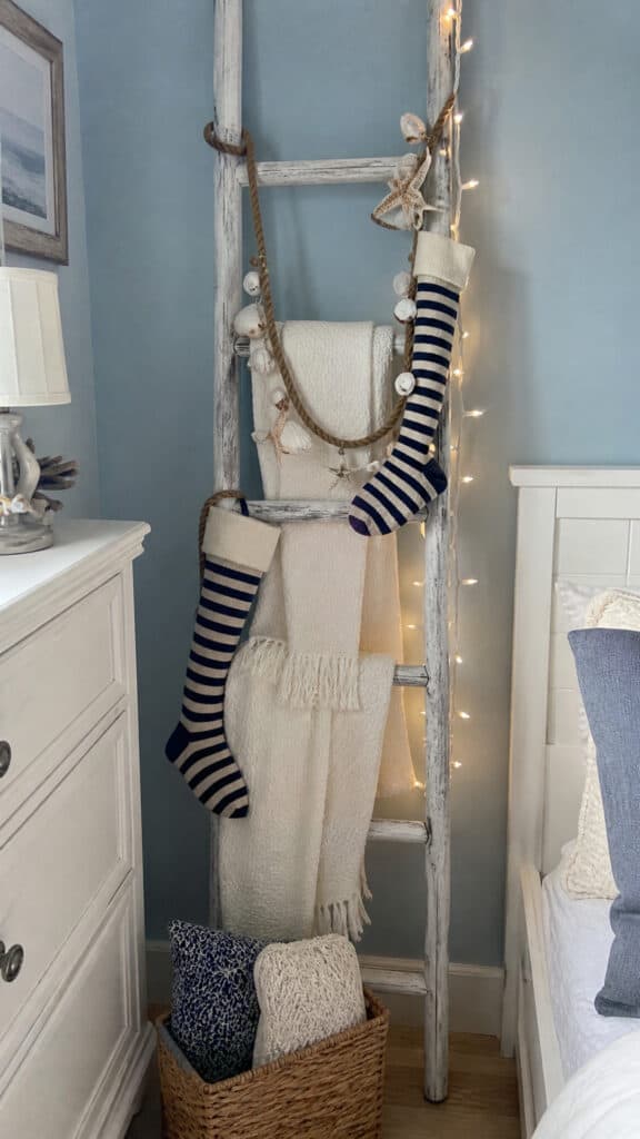 Weathered Wood and White Furniture Accents