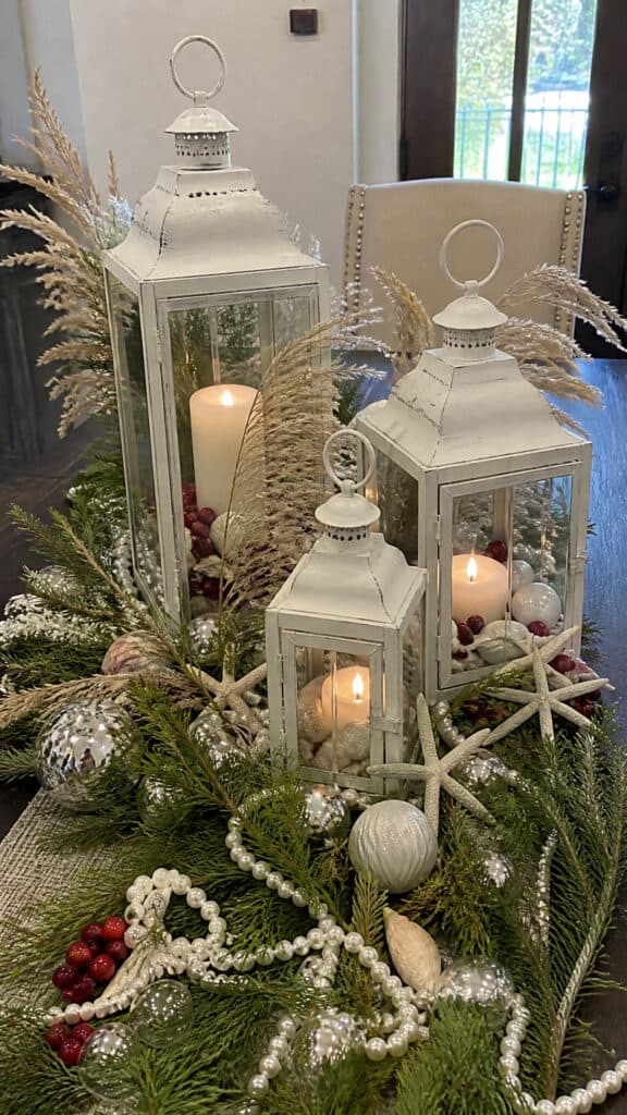 Nautical Lantern Arrangements with Greenery