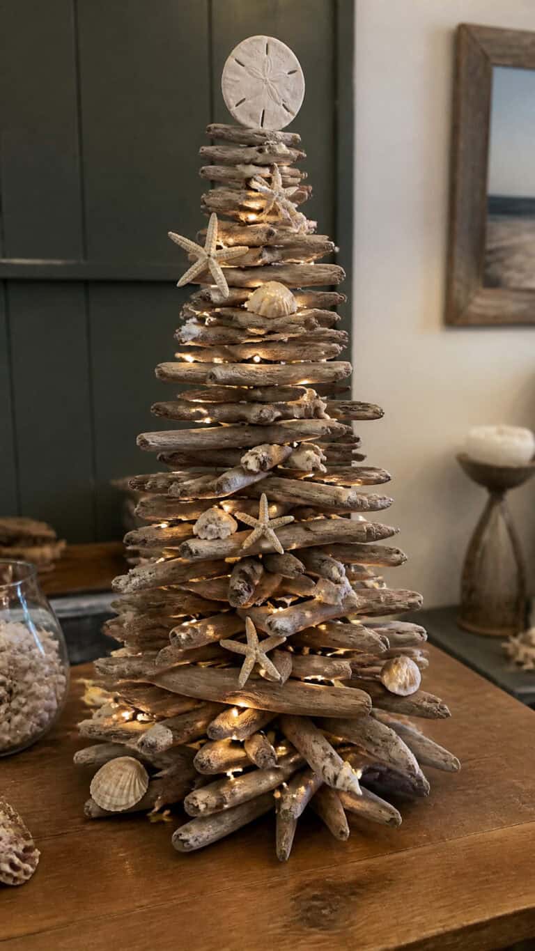 Driftwood Christmas Tree Centerpiece