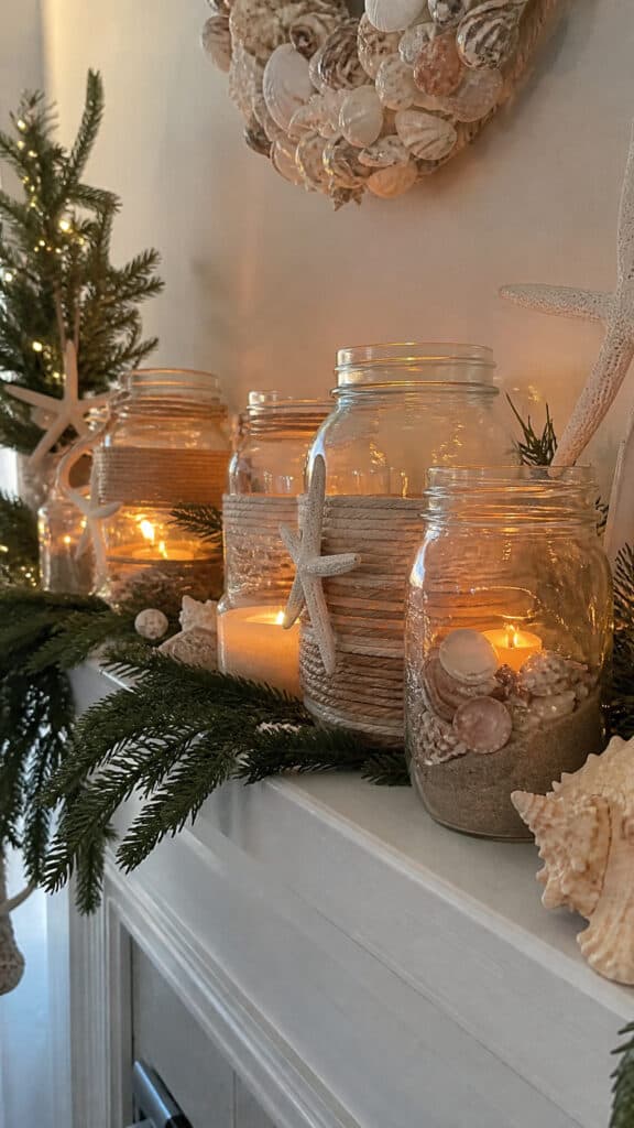 Mason Jar Coastal Luminaries