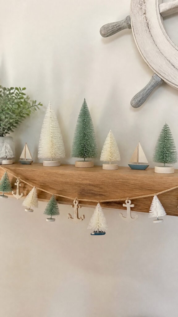 Beachy Bottle Brush Tree Garland