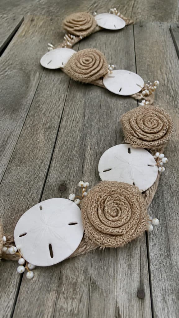 Burlap and Sand Dollar Garland