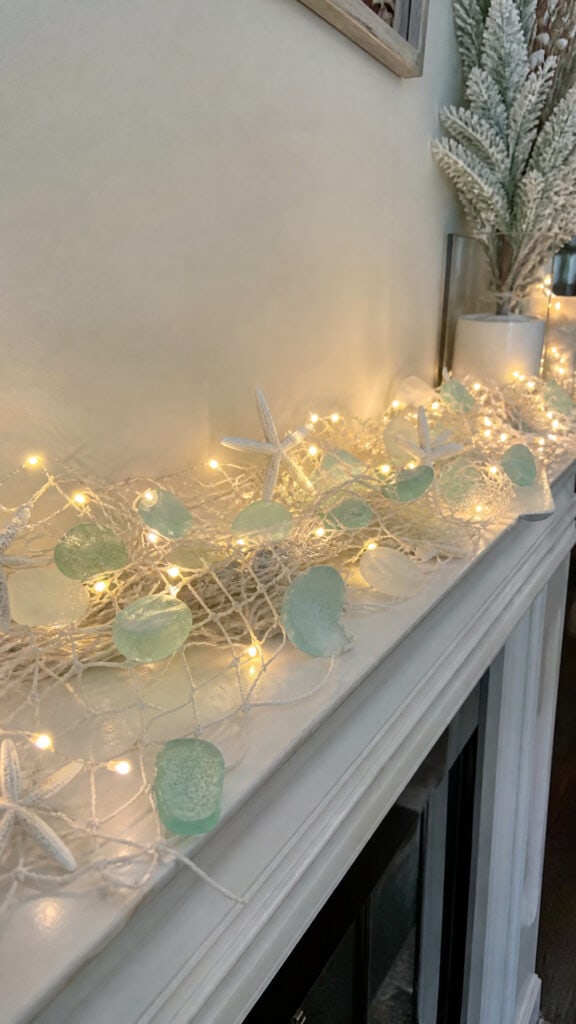Sea Glass and Fishing Net Garland