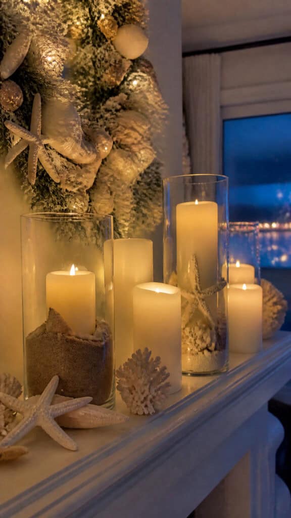 Coastal Candle Arrangements and Lighting