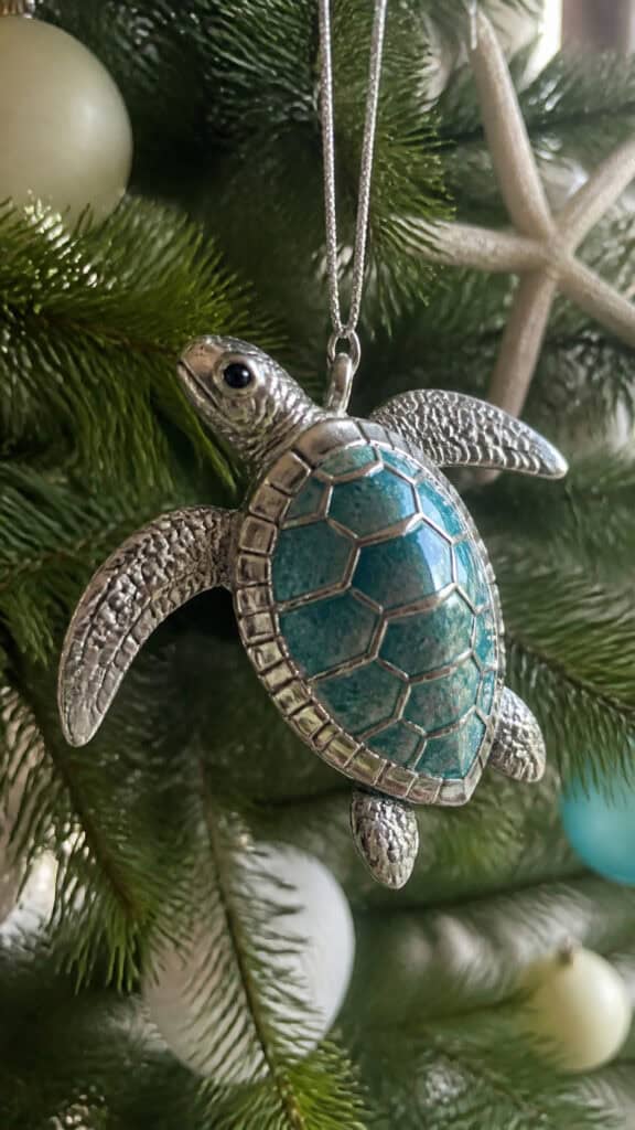 Seahorse and Sea Turtle Ornaments