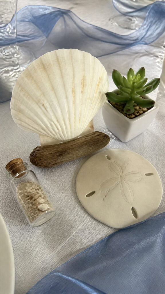 Personalize With Coastal Place Cards and Favors