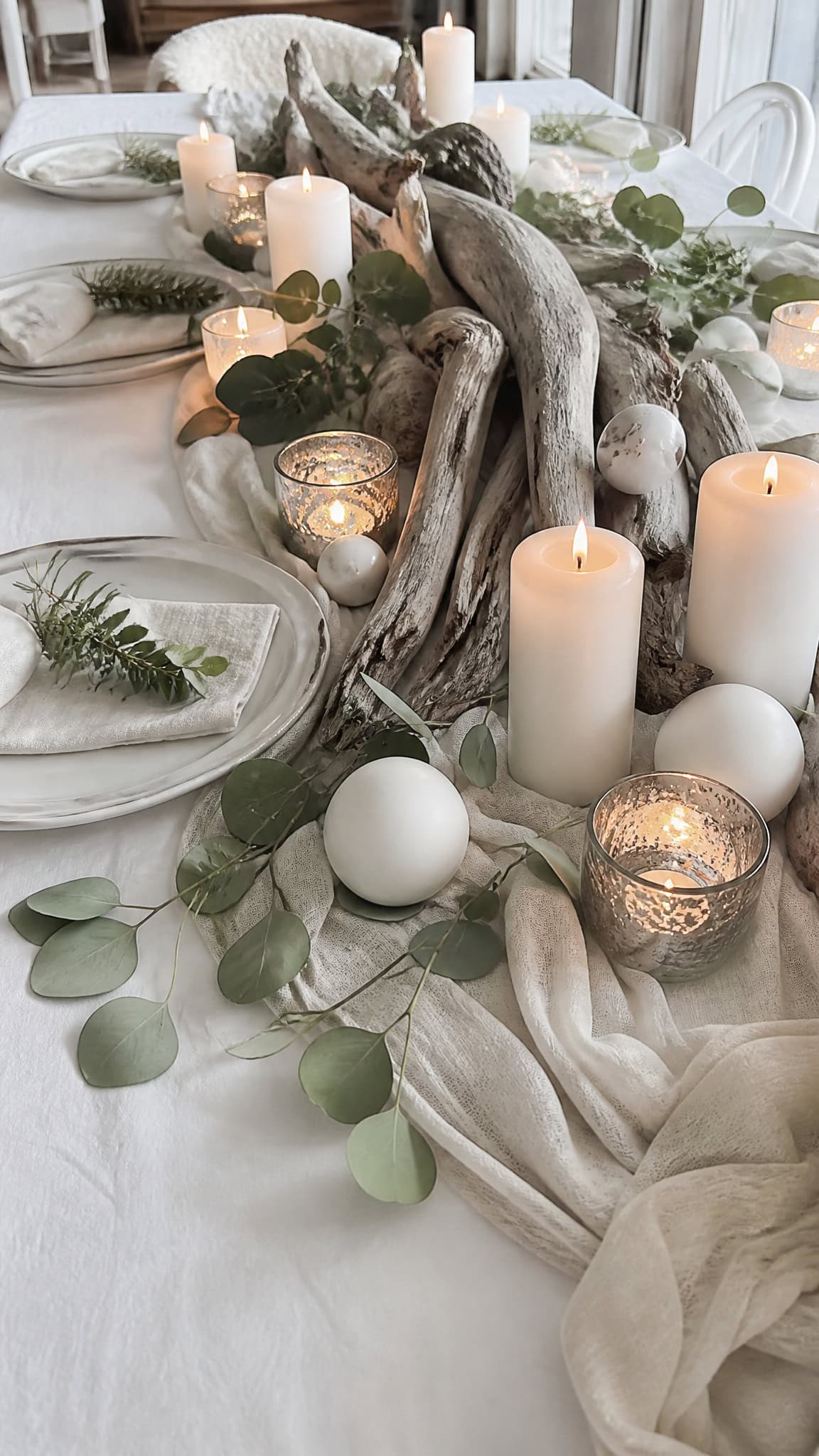 Driftwood and White Elegance