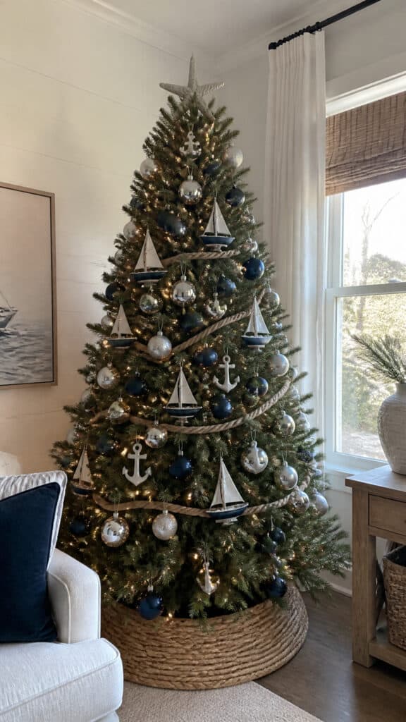 The Classic Nautical Navy and White Tree