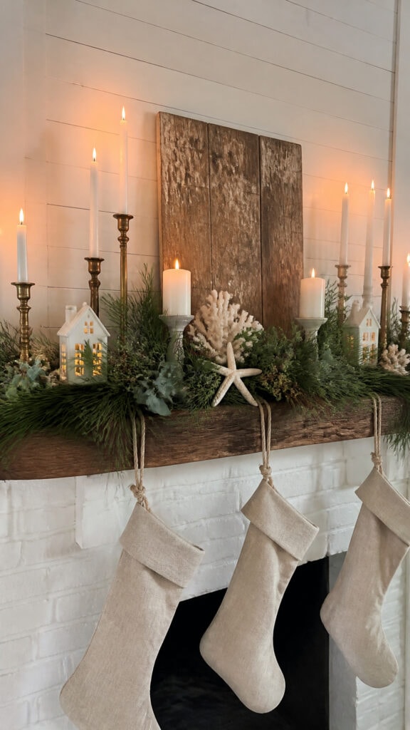 Mantel Magic with Beachy Farmhouse Touches