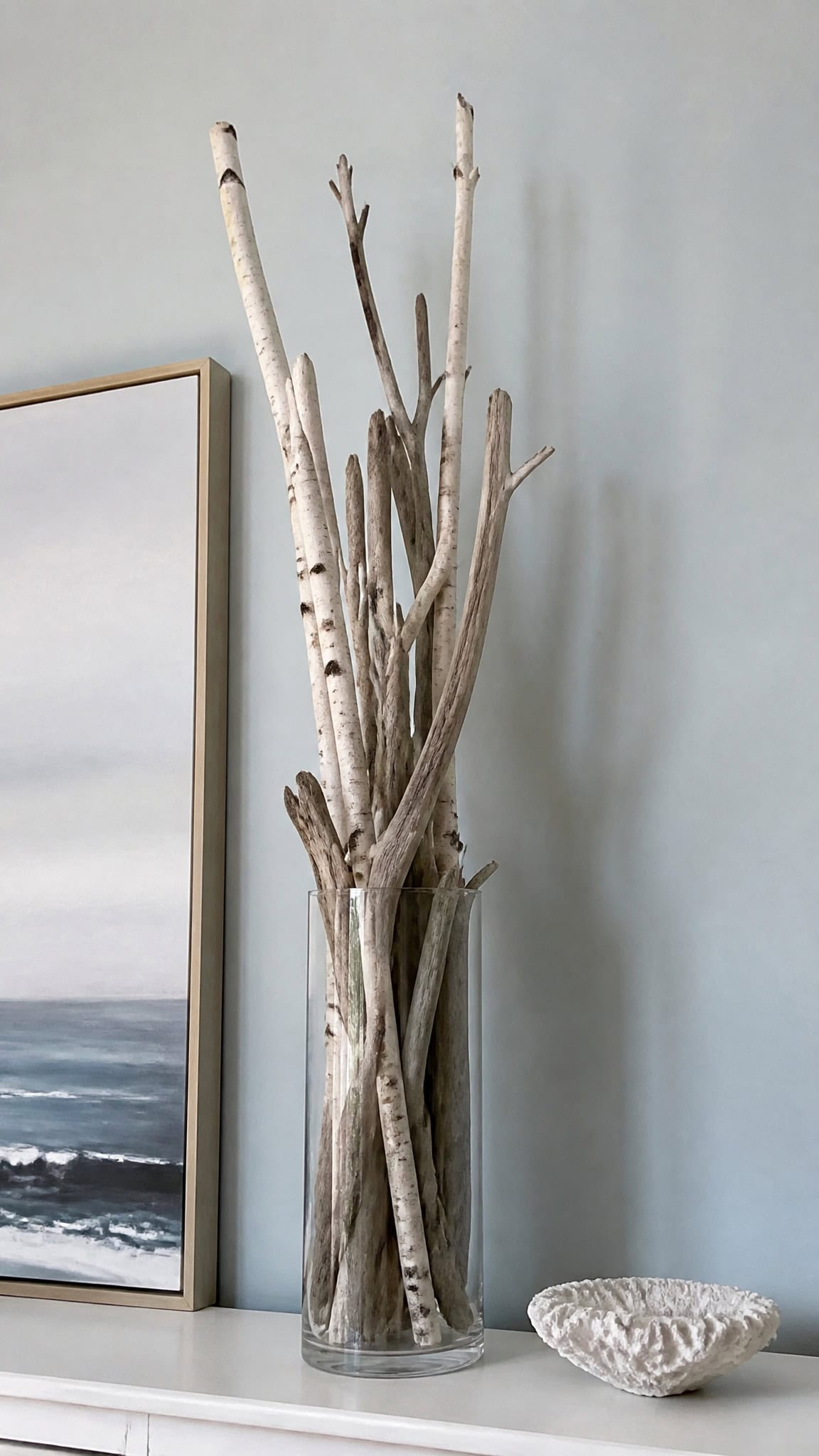 Driftwood and White Birch Branch Arrangements