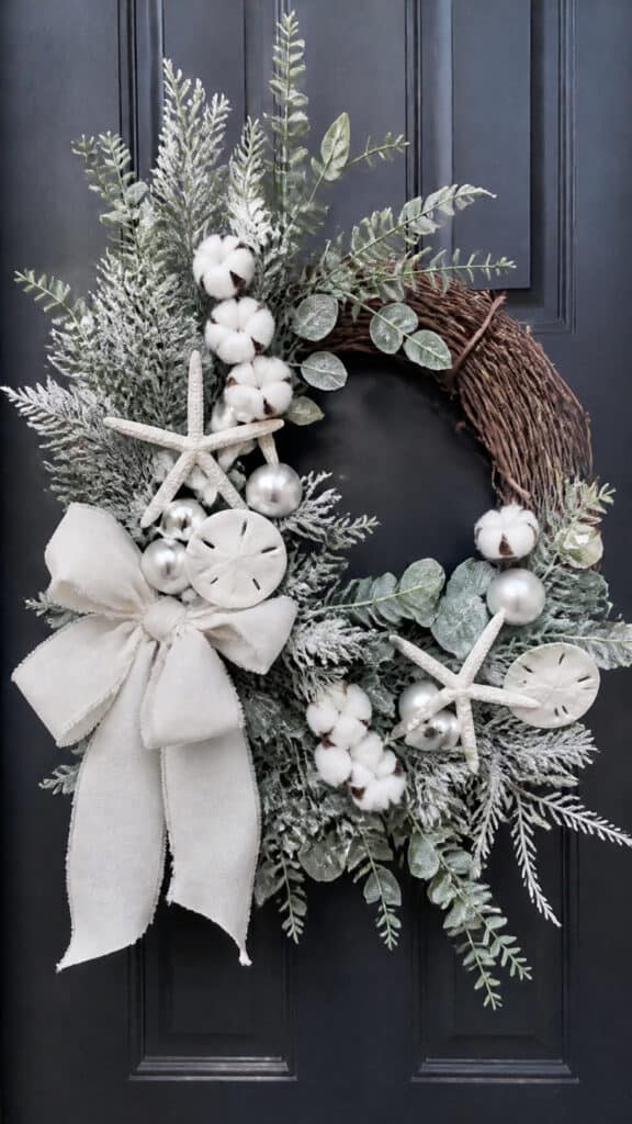 Coastal Wreath with Winter White Accents