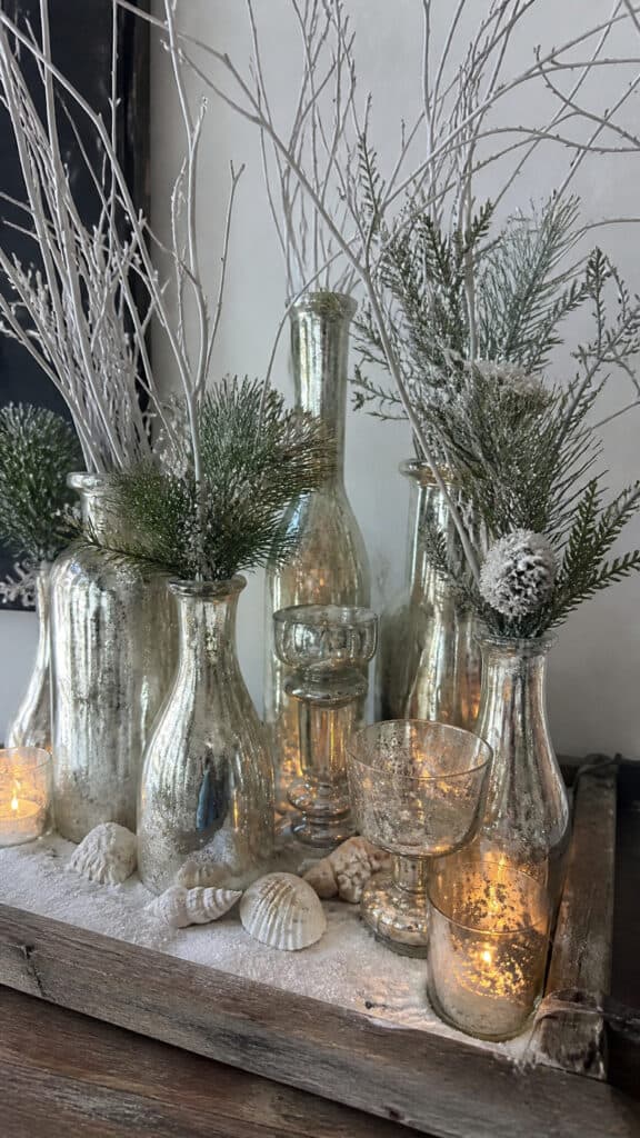 Frosted Mercury Glass Accents