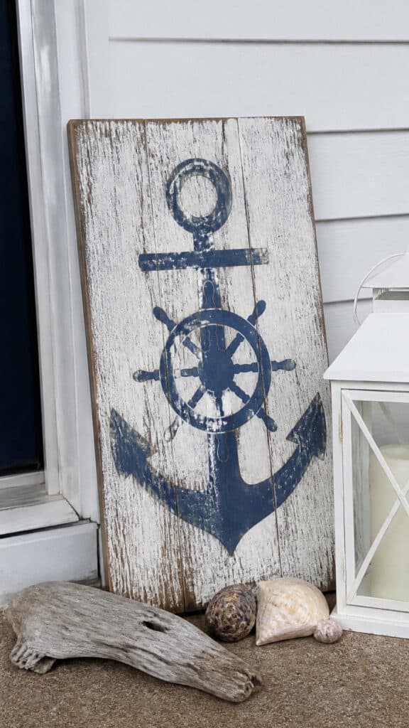 Whitewashed Wooden Signs with Nautical Sayings