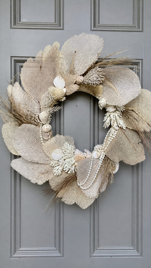 Sea Fan and Preserved Coastal Elements Wreath