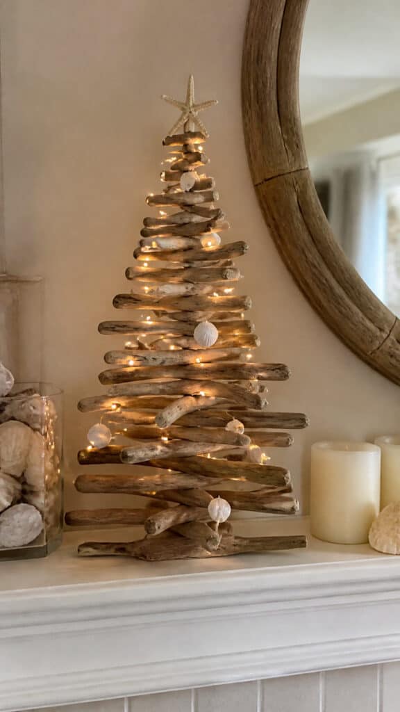Driftwood Christmas Tree Centerpiece