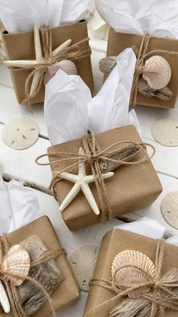 Beachy Stocking and Gift Wrap Ideas