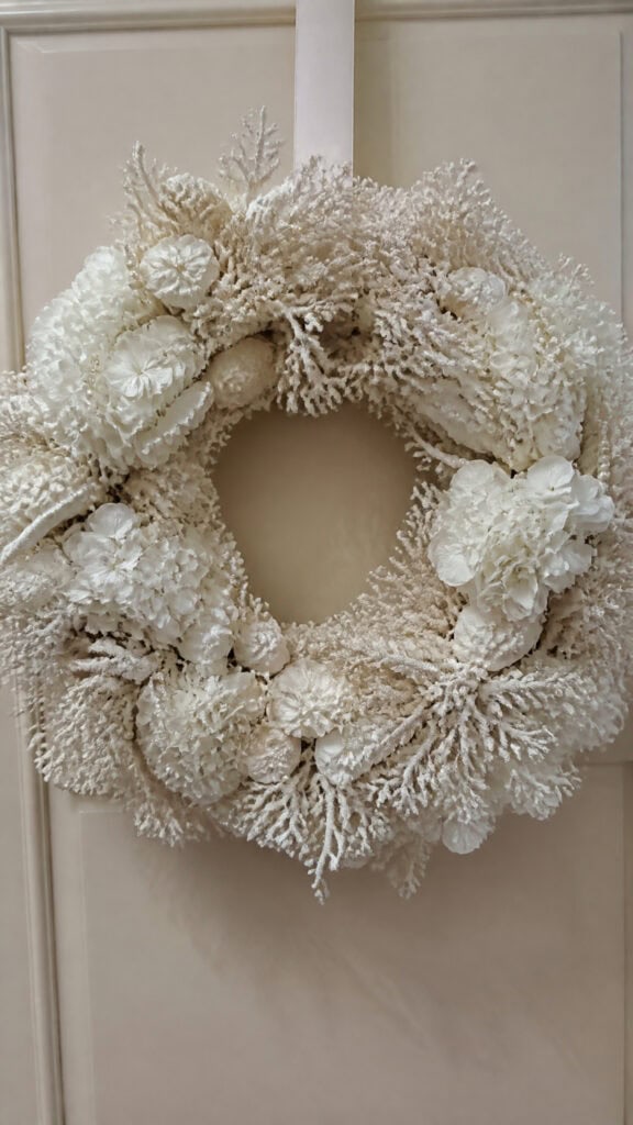 Coral and Pearl Luxe Wreath