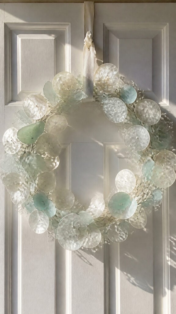 Sea Glass and Capiz Shell Wreath