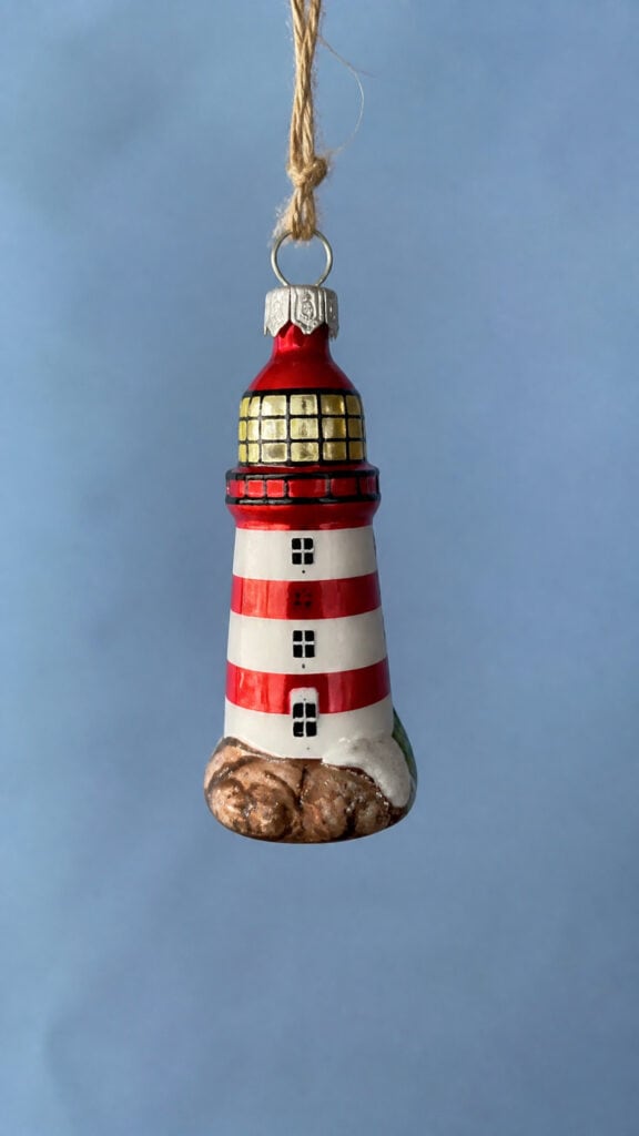 Lighthouse Painted Bulb Ornaments