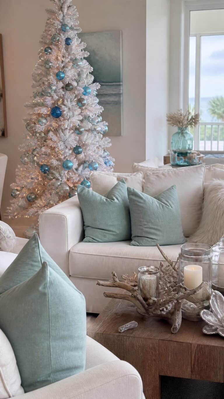 The Color Palette That Makes Modern Coastal Christmas Decor Shine