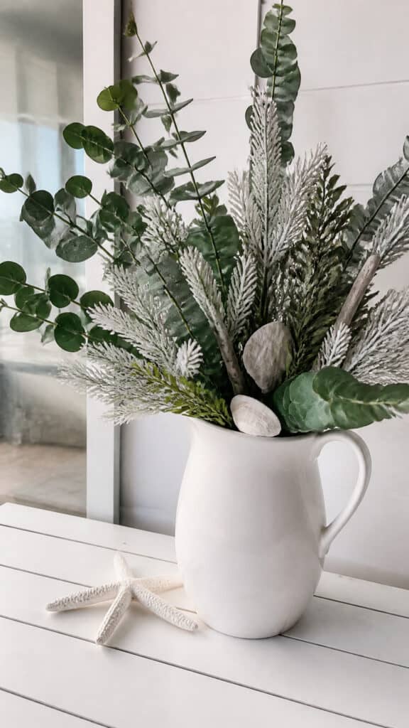 Coastal-Inspired Winter Greenery Arrangements