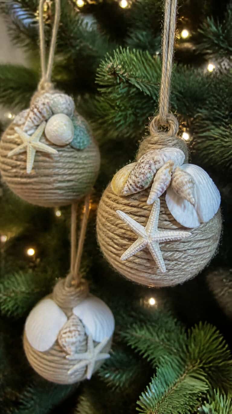 Rope-Wrapped Ornaments with Coastal Flair