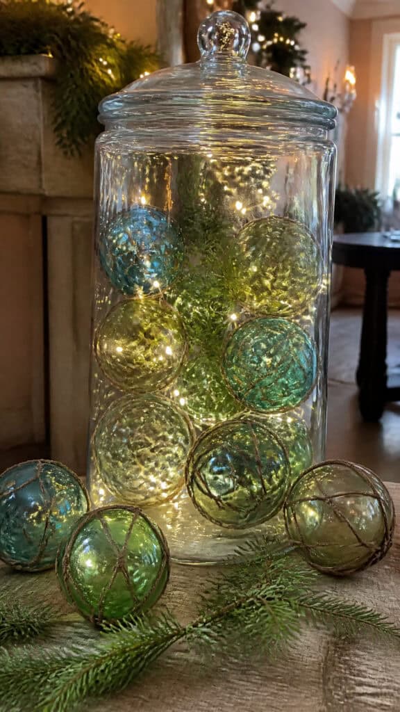Glass Float and Sea Glass Displays