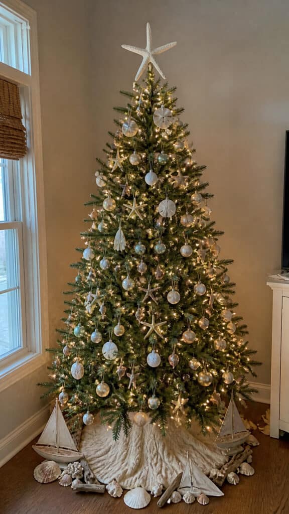 Coastal-Inspired Tree Toppers and Skirts