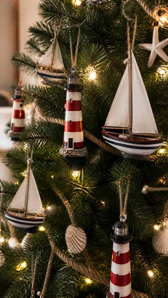 Lighthouse and Sailboat Decorations