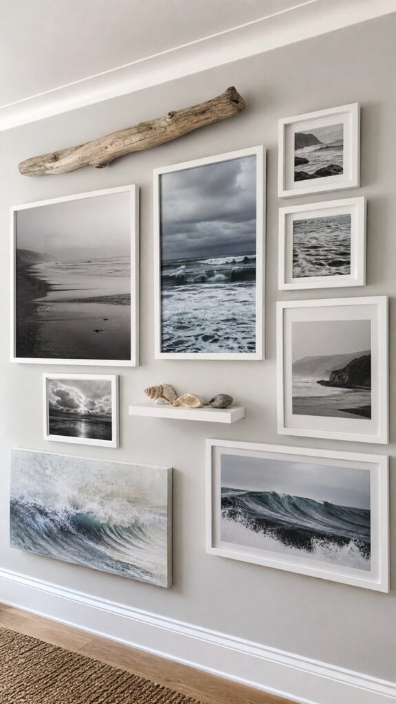 Creating a Winter Coastal Gallery Wall