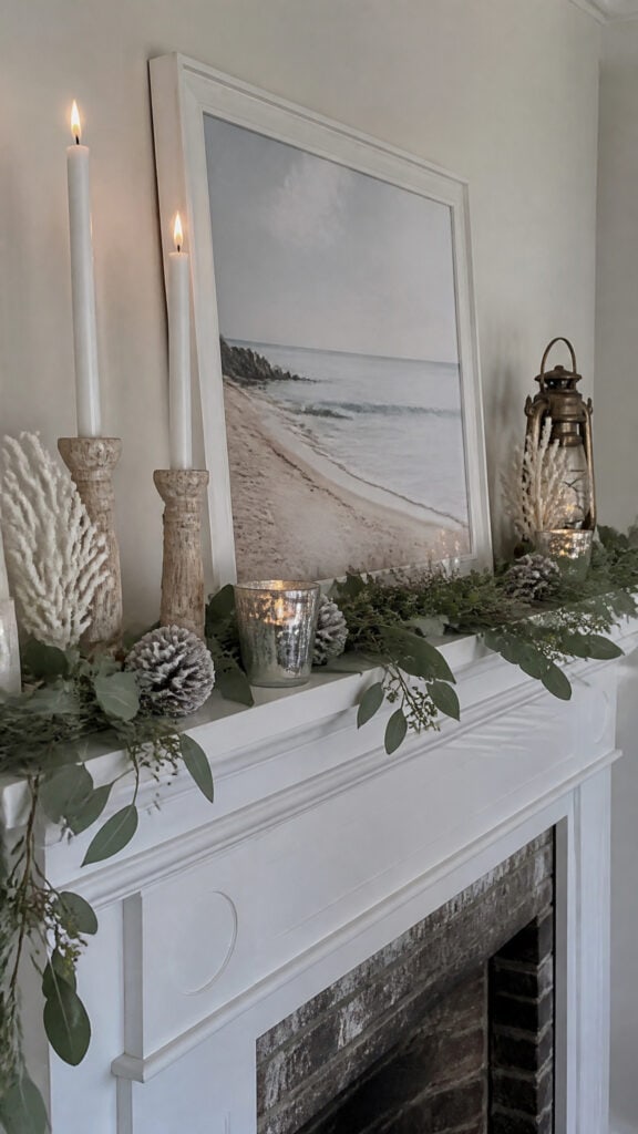 Style Your Mantel with Beachy Winter Accents